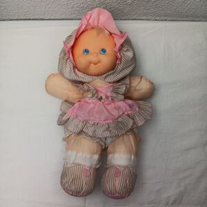 Vintage Puffalump Kids Fisher Price Plush Dress Up Baby Doll Striped Pink 1991